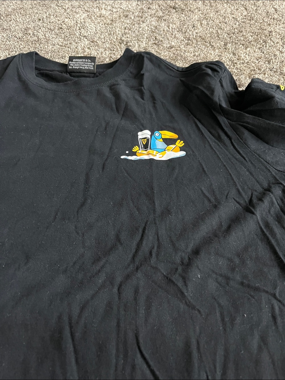 Guinness "Lovely Day For a Guinness" Black Graphic Tee. Comfy. Men. Large. - Picture 7 of 9